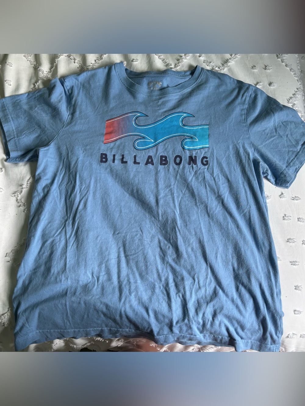 Billabong Light Blue Wave Logo Tee